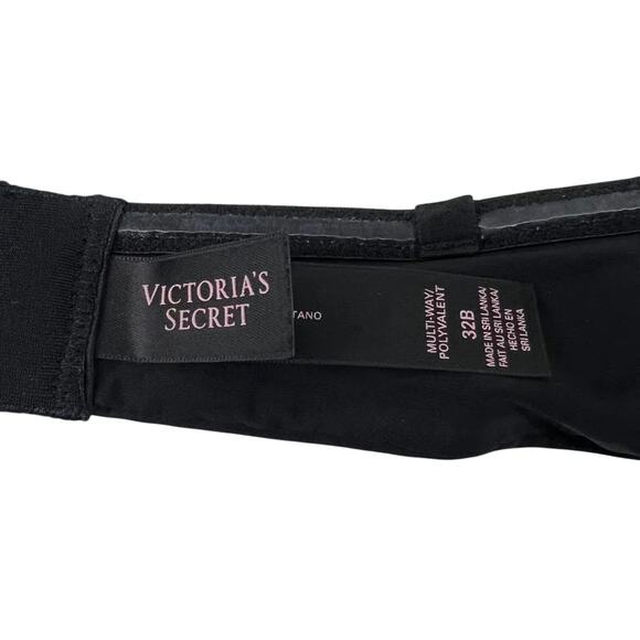Victoria's Secret Strapless Black Smooth Push Up Bra 32B - Picture 3 of 6